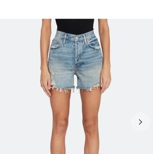 Revolve Dee Ultra High Rise Close Fit Denim Shorts